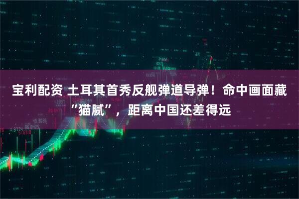 宝利配资 土耳其首秀反舰弹道导弹！命中画面藏“猫腻”，距离中国还差得远